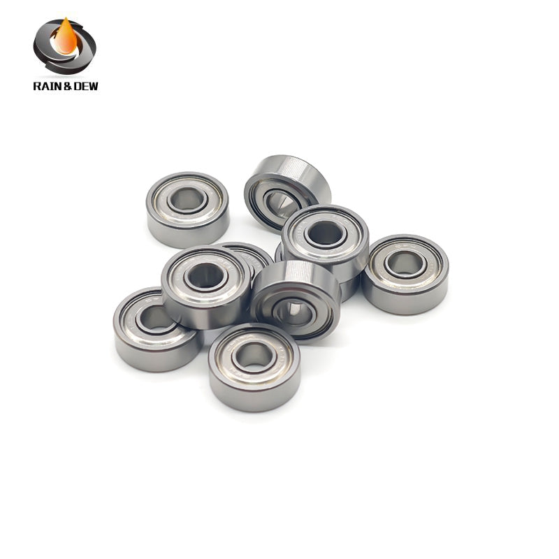 10PCS 1602ZZ Bore Miniature Deep Groove Ball Bearing with Dual Rubber Seals (ZZ) for High-Speed Applications - Metric: 6.35mm x 17.463mm x 6.35mm
