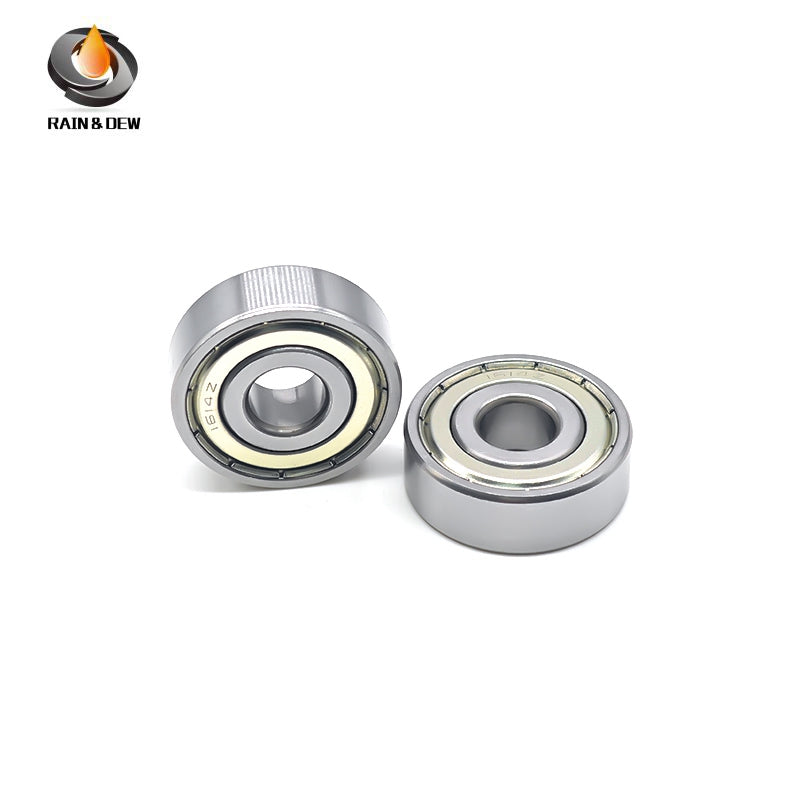 6PCS 1614ZZ Bore Miniature Deep Groove Ball Bearing with Dual Rubber Seals (ZZ) for High-Speed Applications - Metric: 9.525x28.575x9.525mm