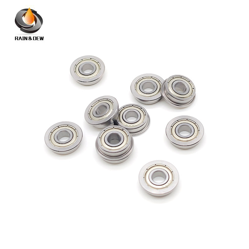 10PCS F695ZZ 5X13X4 mm ABEC-7 Skate Bearing Steel Radial Shaft Deep Groove Flange Ball Bearing