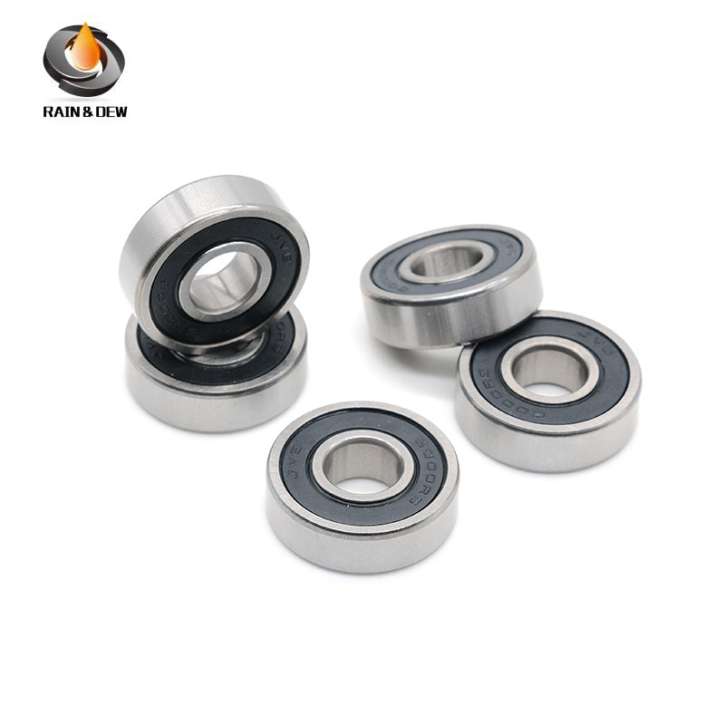 10PCS High-Precision ABEC-7  S6001RS  12x28x8mm Stainless Steel Body & Black Rubber Seals for Fishing Equipment