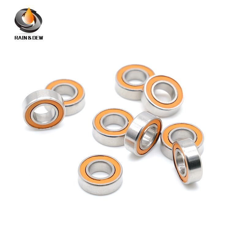 10Pcs SMR126RSCB 6*12*4mm  Stainless Steel hybrid Si3N4 ceramic ball bearing Without Grease Fast Turning  ABEC-7