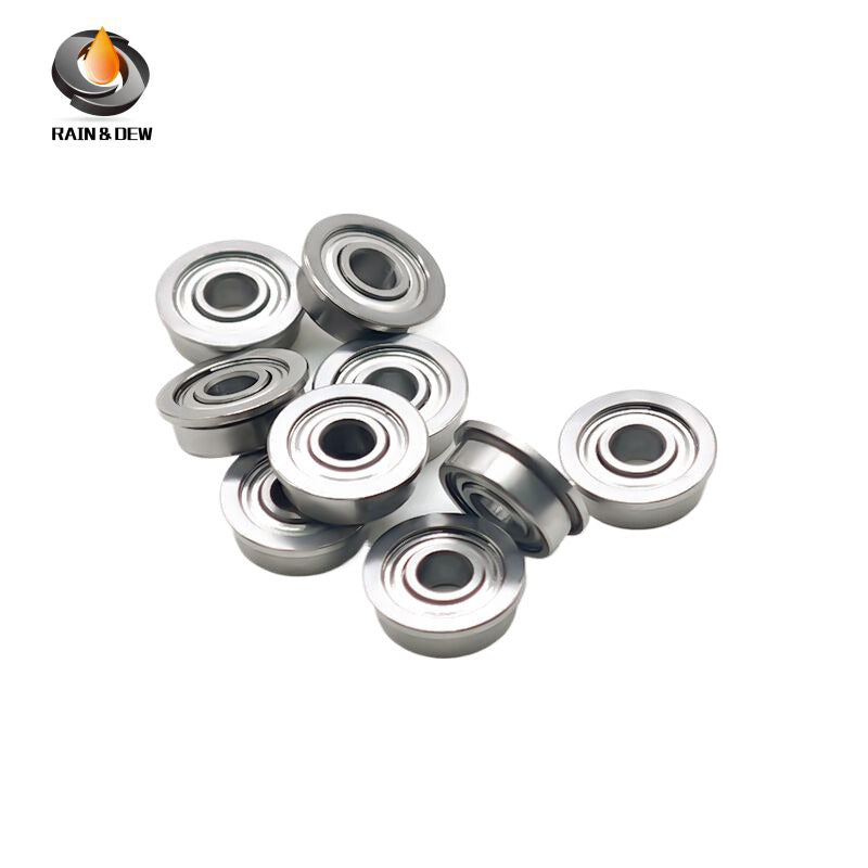 MF83ZZ Flange Bearing 3X8X3 mm 10PCS Double Shielded Bearing Steel Flanged MF83ZZ Ball Bearings