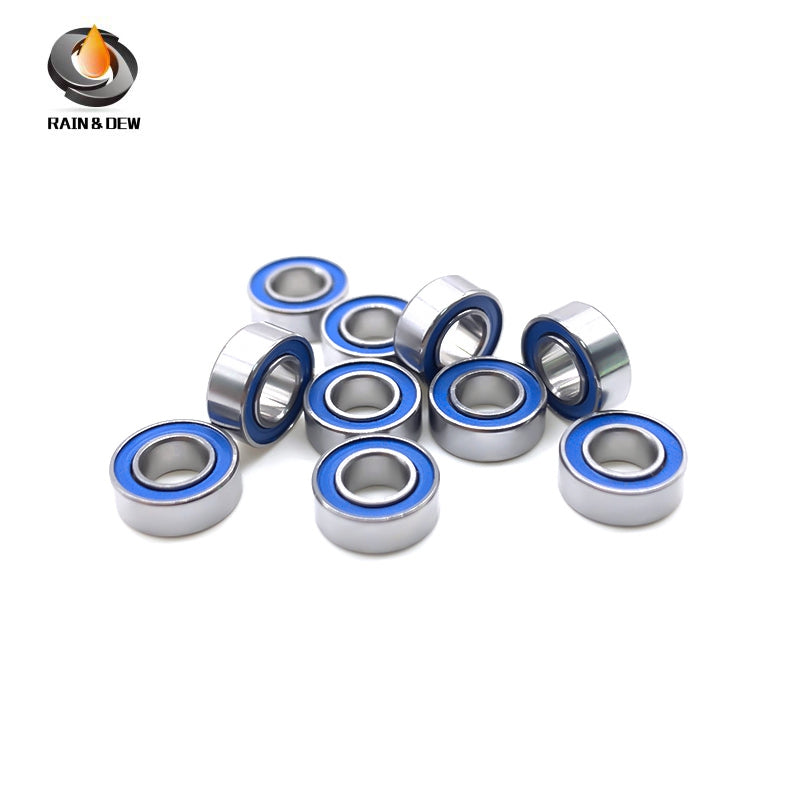 MR84RS-Blue Bearing ABEC-7 (10PCS) 4x8x3 mm Miniature MR84-2RS Ball Bearings Blue Rubber Sealed