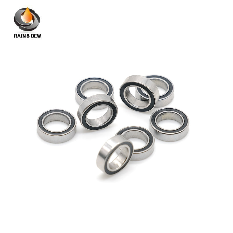 10PCS SMR126RS  6x12x4mm Bearing  ABEC-7  Stainless Steel Ball Bearings Black Rubber Sealed For Fishing or Tiny Model Toys