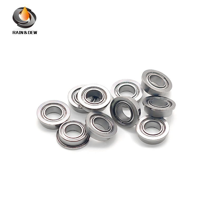 MF84ZZ Flange Bearing 4X8X3 mm 10PCS Double Shielded Bearing Steel Flanged MF84ZZ Ball Bearings