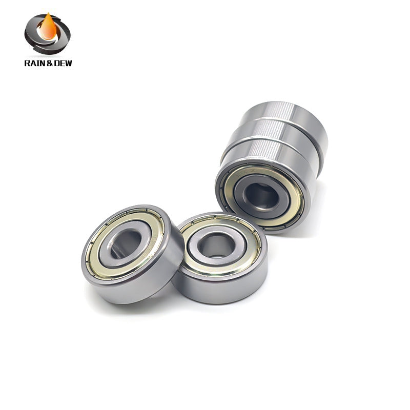 6PCS 1614ZZ Bore Miniature Deep Groove Ball Bearing with Dual Rubber Seals (ZZ) for High-Speed Applications - Metric: 9.525x28.575x9.525mm