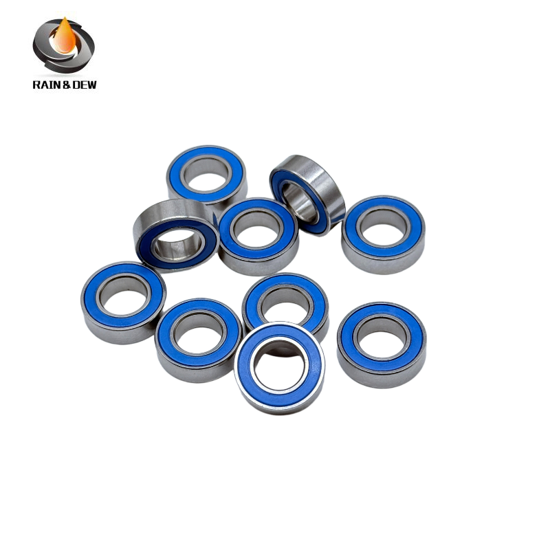 10PCS High-Precision ABEC-7  S689RS-Blue  9x17x5mm Stainless Steel Body & Blue Rubber Seals for Fishing Equipment