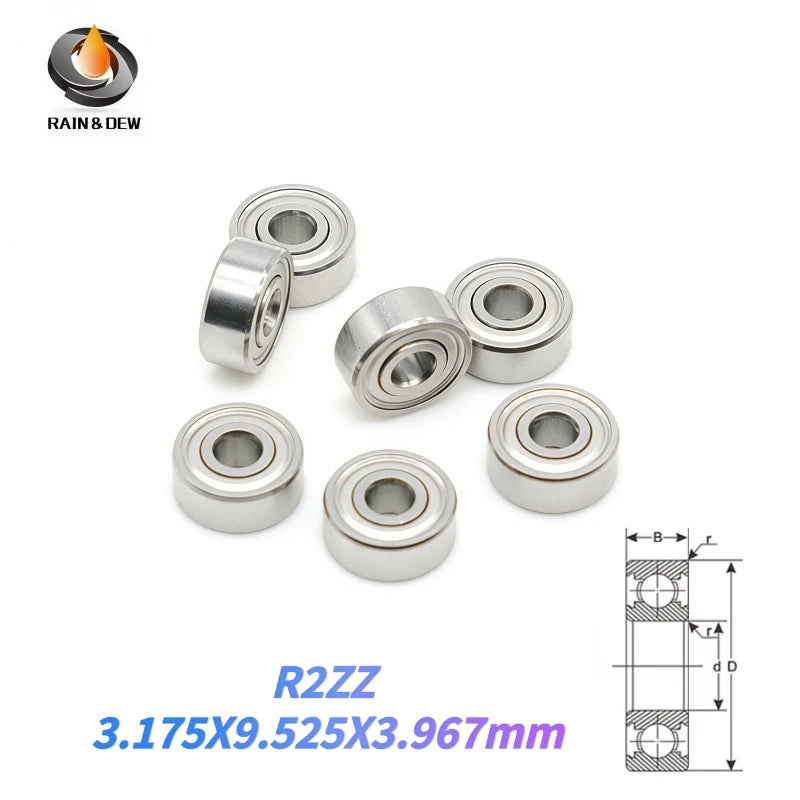 5/10pcs Inch Bearings Deep Groove Ball Bearings R2ZZ R3ZZ R4ZZ R6ZZ R8ZZ R144ZZ R166ZZ R168ZZ R1810ZZ