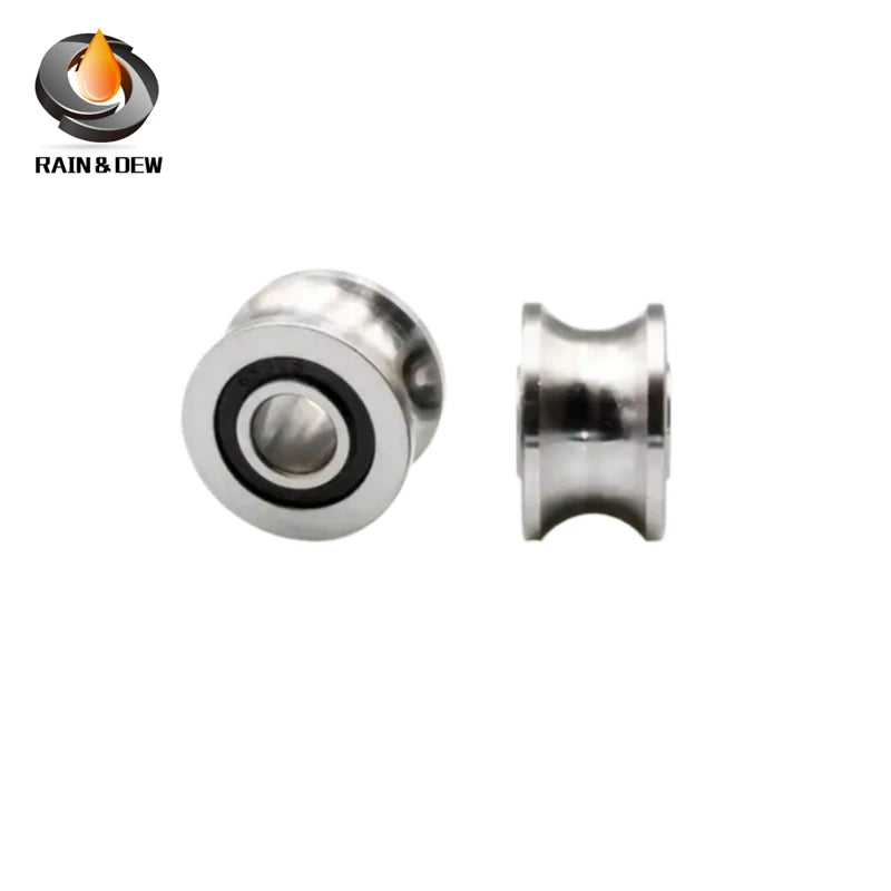 1PCS/2PCS U22 8x22.5x14.5 mm Bearing Pulley U-groove Groove Roller with 12mm Diameter Track Wheel