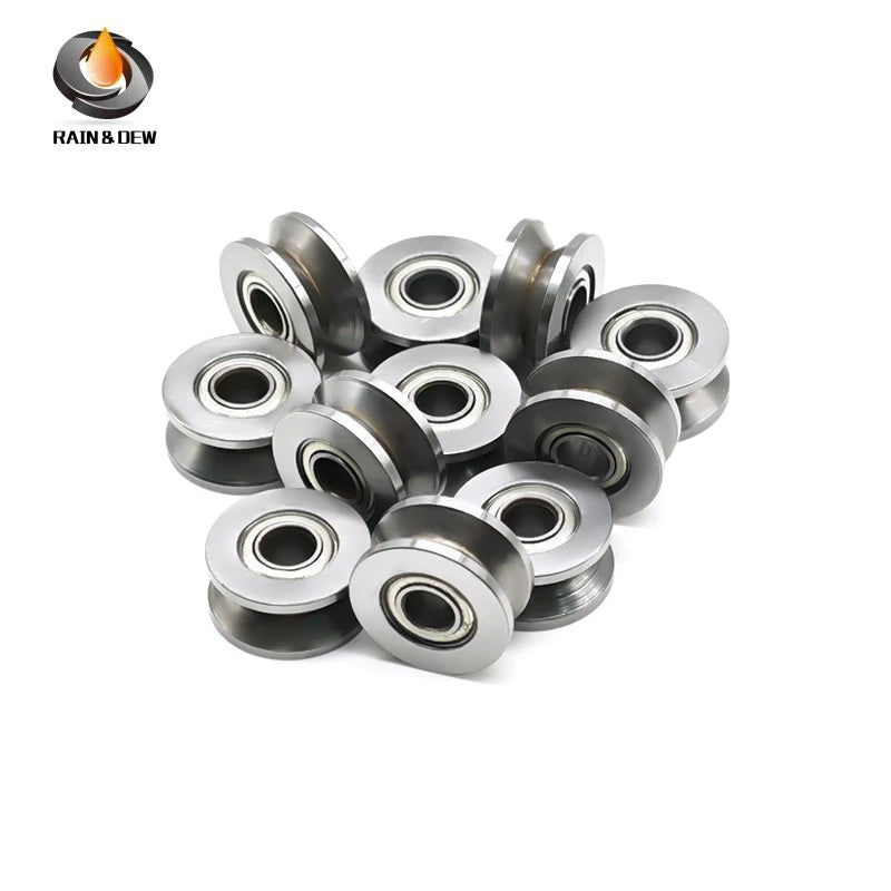 5PCS V623ZZ 3X12X4mm V624ZZ 4x13x6mm V625ZZ 5X16X5mm Groove V Over Line Pulley Wire Guide Track V-groove Miniature Bearing