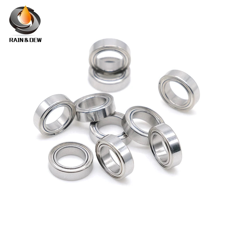 10Pcs MR128ZZ Ball Bearing 8x12x3.5 mm  ABEC-7 Miniature Metric Chrome Steel L-1280ZZ W678ZZA