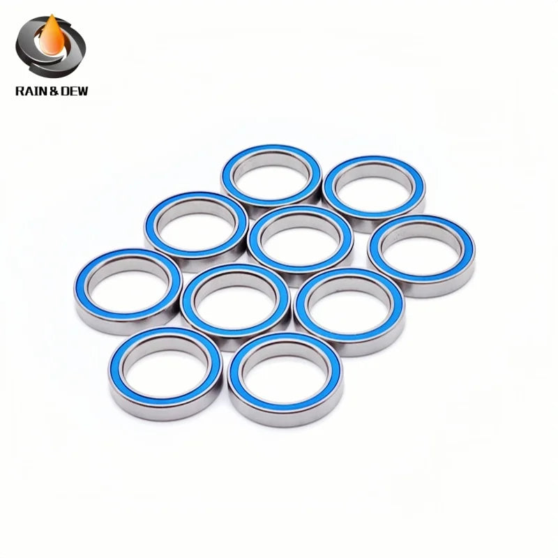 6702RS ABEC-7 Bearing 15x21x4 mm 10PCS Hobby Electric RC Car Truck Blue Sealed  MR74RS 4X7X2.5  MR105RS 5X10X4  686RS 6x13x5