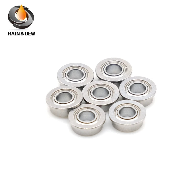 10Pcs 3X6X2.5 mm MF63ZZ  Flange Bearing ABEC-9