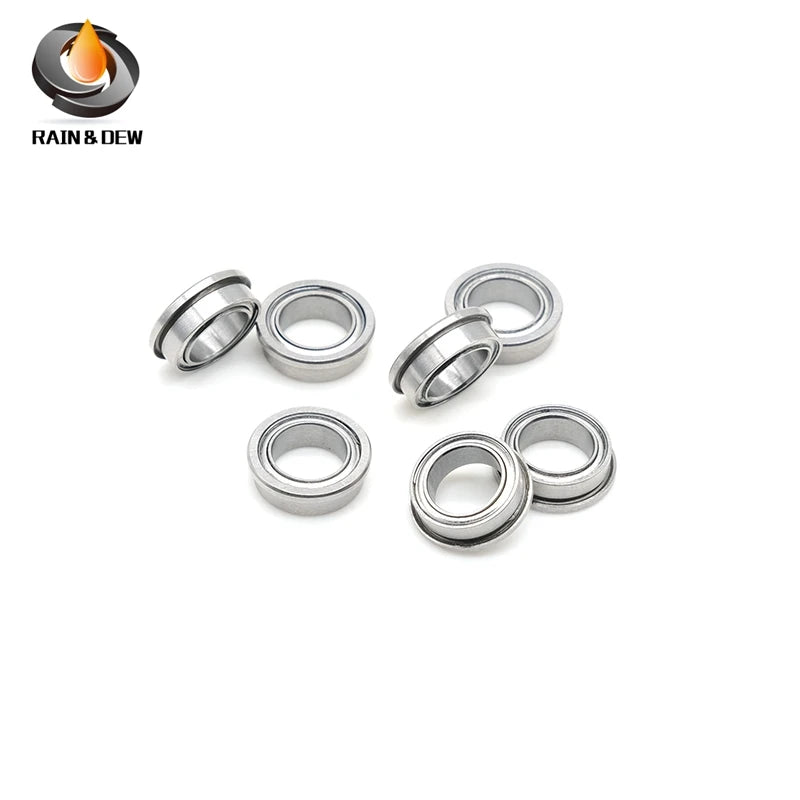 10Pcs  FR168ZZ  6.35x9.525x3.175mm,  FR144ZZ  3.175X6.35X2.779mm,   FR156ZZ 4.762X7.938X3.175mm Flange Ball Bearing ABEC-9
