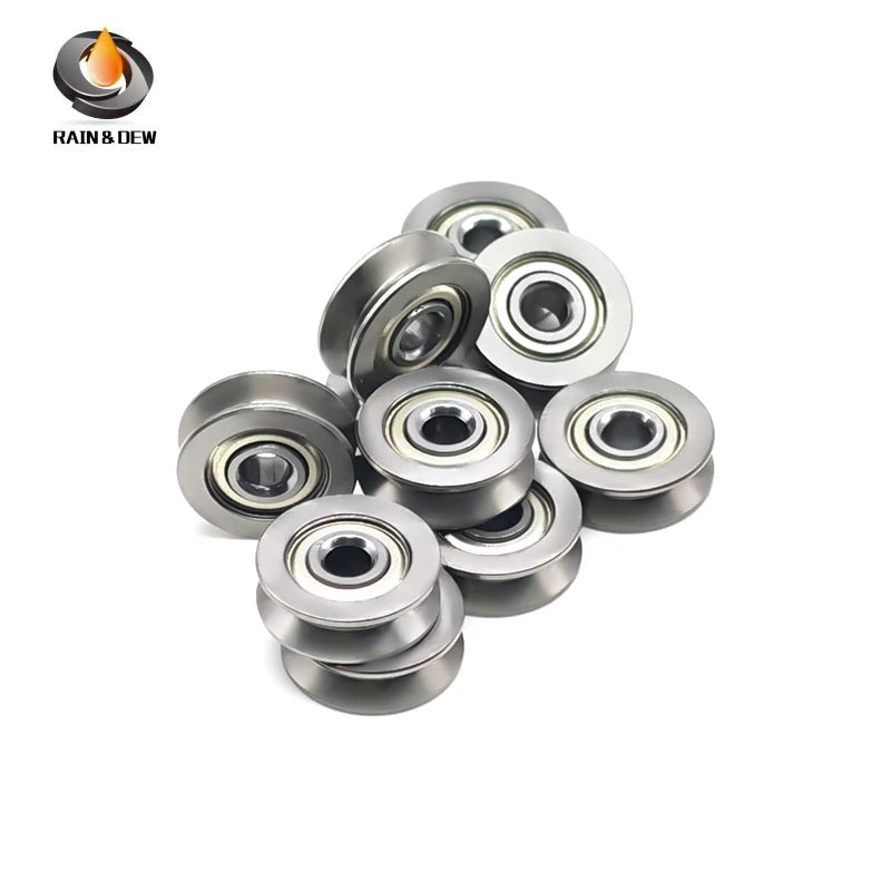 5PCS V623ZZ 3X12X4mm V624ZZ 4x13x6mm V625ZZ 5X16X5mm Groove V Over Line Pulley Wire Guide Track V-groove Miniature Bearing