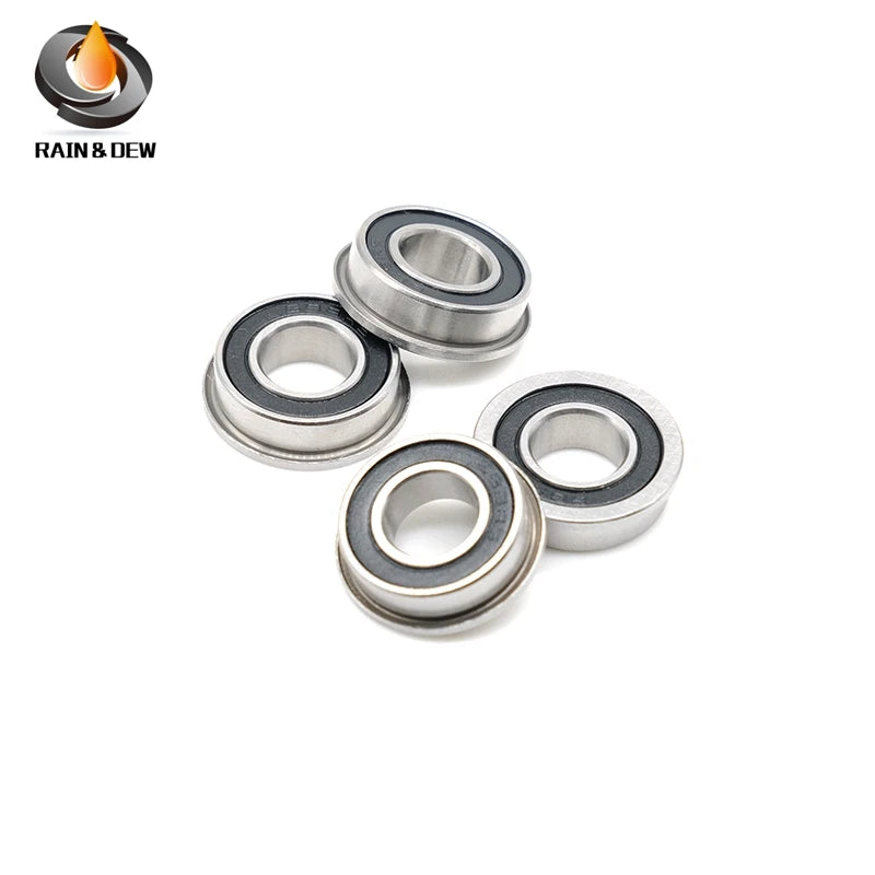 F698-2RS Bearing 8x19x6mm ( 10 PCS ) ABEC-7 Miniature Flanged F698RS Ball Bearings RF-1980DD