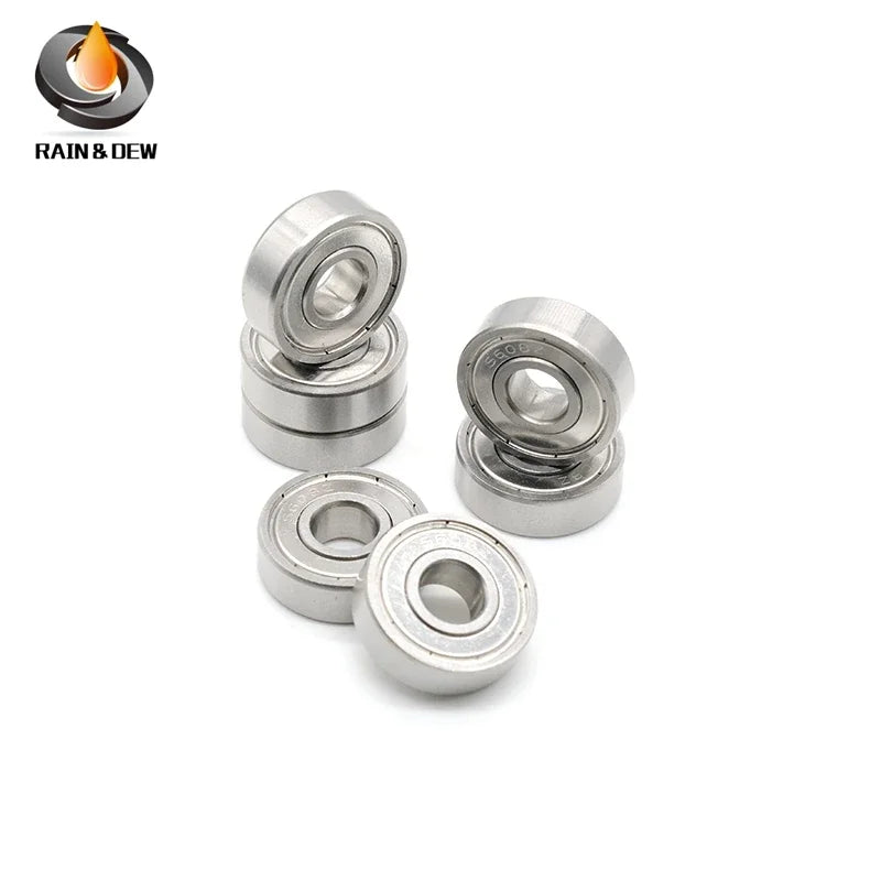 8Pcs S608ZZ  Stainless Steel Ball Bearing 608zz ABEC-9   8x22x7mm  Roller Skates Bearing 608