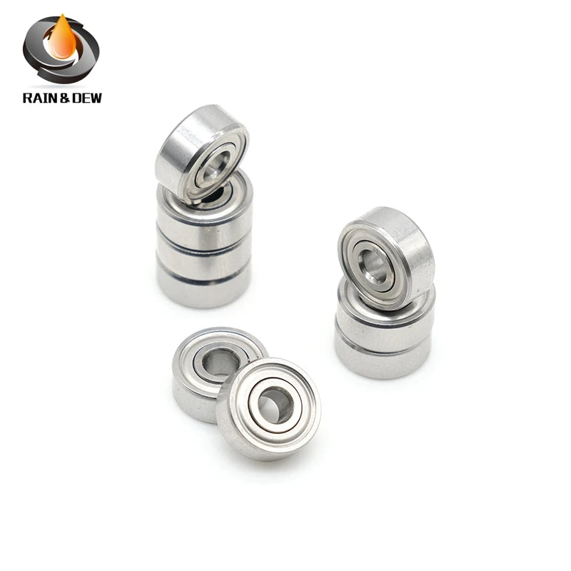 10Pcs SR156ZZ	4.762x7.938x3.175mm  ABEC-9 440C Roller Stainless Steel SR156ZZ Ball Bearings