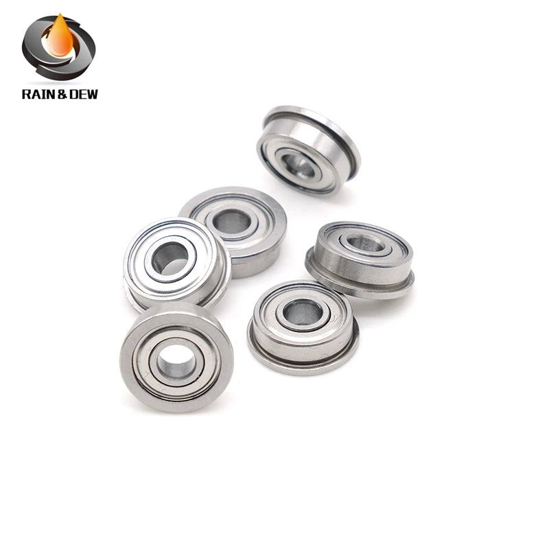 10Pcs F695ZZ  5x13x4 mm  Flange Ball Bearing ABEC-7  F695ZZ Bearing 5*13*4 mm Flanged F695Z Ball Bearings F695 ZZ