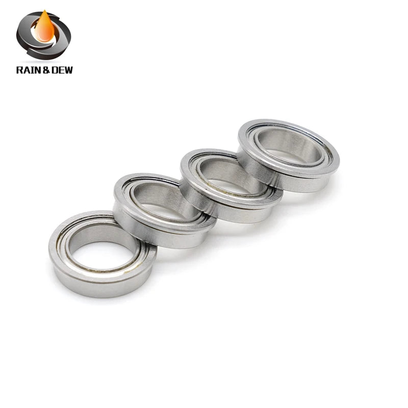 10PCS F6903ZZ Flange Bearing 17x30x7 mm Double Shielded Deep Groove Flanged F6903ZZ Ball Bearings