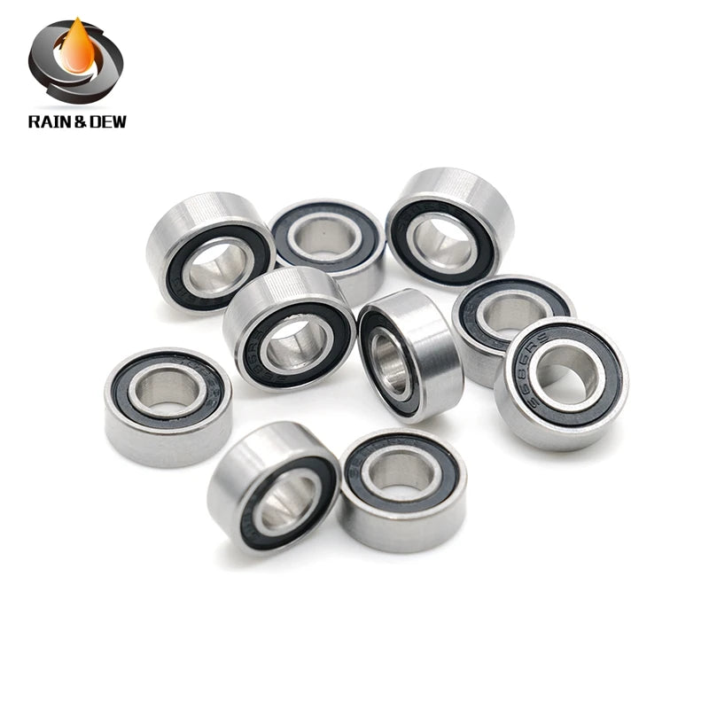697RS Bearing 10PCS 7x17x5 mm ABEC-7 Hobby Electric RC Car Truck 697 RS 2RS Ball Bearings 697-2RS Black Sealed