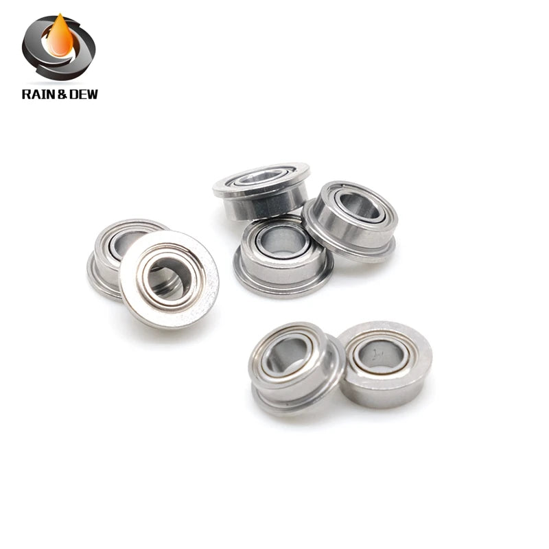10Pcs 3X6X2.5 mm MF63ZZ  Flange Bearing ABEC-9