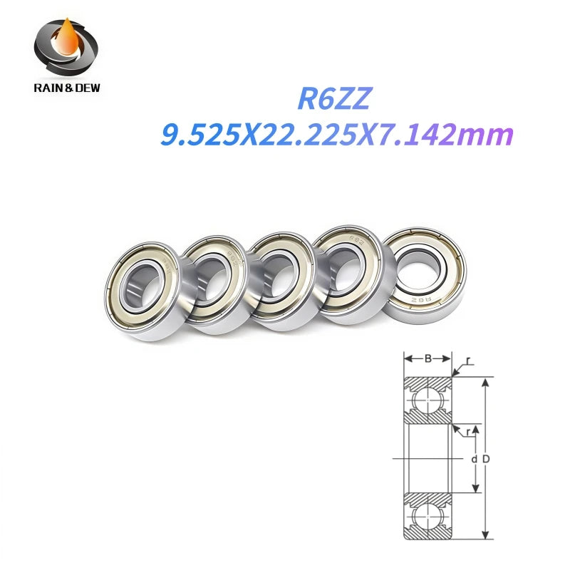 5/10pcs Inch Bearings Deep Groove Ball Bearings R2ZZ R3ZZ R4ZZ R6ZZ R8ZZ R144ZZ R166ZZ R168ZZ R1810ZZ
