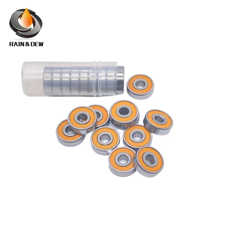 10PCS 6900RS Bearing 10x22x6 mm ABEC-7 Metric Thin Section  Ball Bearings 6900 RS 2RS 6900-2RS Orange Sealed