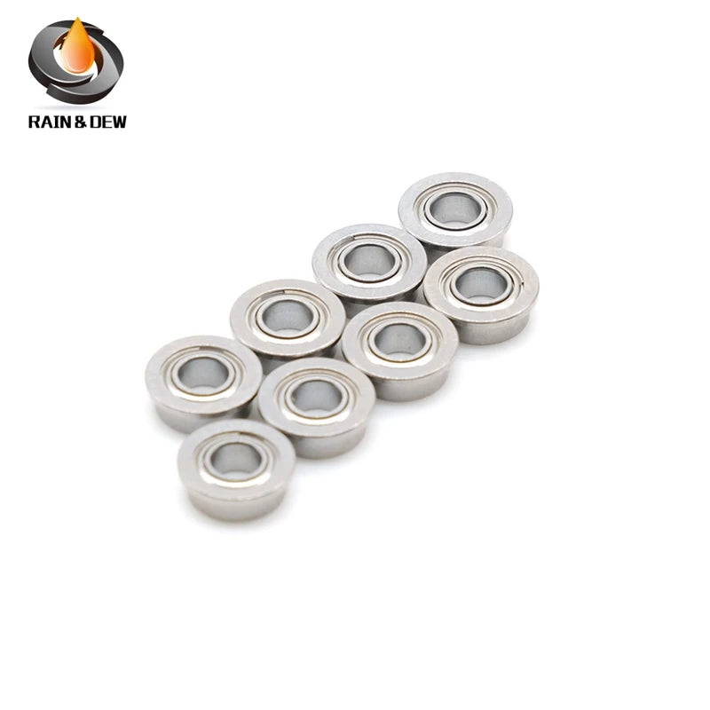 10Pcs 3X6X2.5 mm MF63ZZ  Flange Bearing ABEC-9