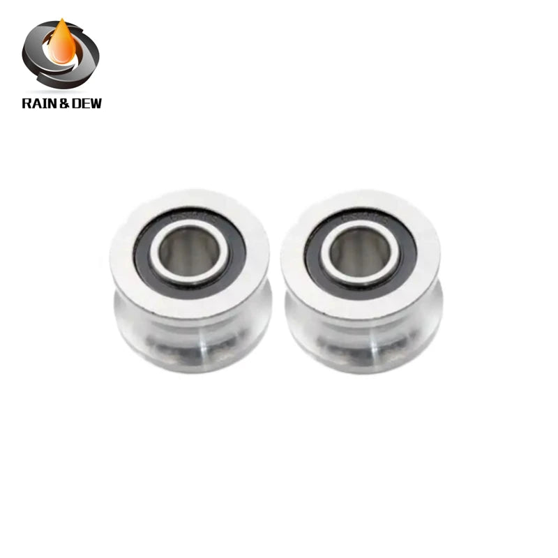 1PCS/2PCS U22 8x22.5x14.5 mm Bearing Pulley U-groove Groove Roller with 12mm Diameter Track Wheel