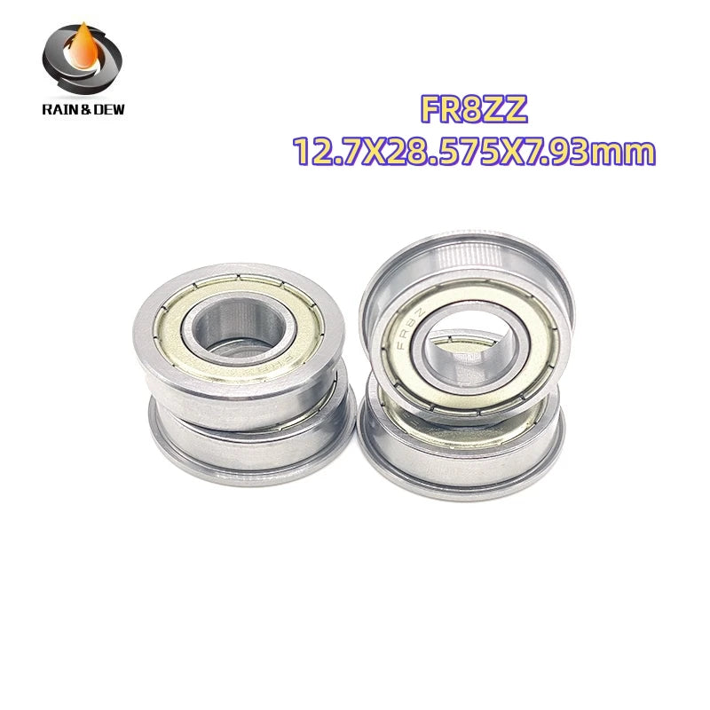 10Pcs  FR168ZZ  6.35x9.525x3.175mm,  FR144ZZ  3.175X6.35X2.779mm,   FR156ZZ 4.762X7.938X3.175mm Flange Ball Bearing ABEC-9