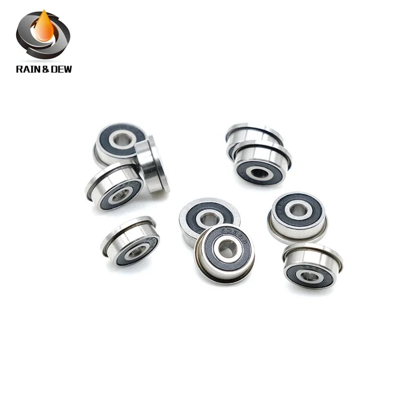 10PCS F624-2RS  4X13X5 mm Bearing ABEC-7 Miniature Flanged F624RS Ball Bearings RF-1340DD