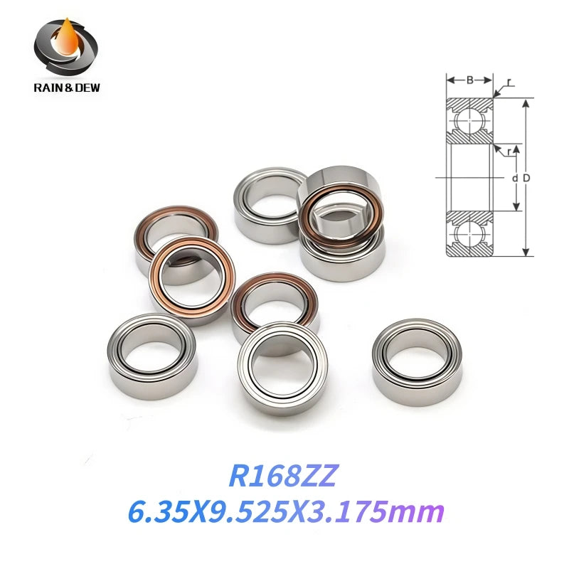 5/10pcs Inch Bearings Deep Groove Ball Bearings R2ZZ R3ZZ R4ZZ R6ZZ R8ZZ R144ZZ R166ZZ R168ZZ R1810ZZ