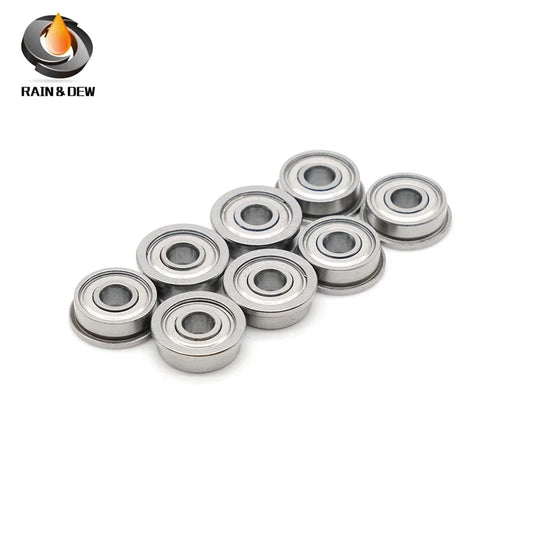 10Pcs FR144ZZ Flange Bearing 3.175x6.35x2.779 mm ABEC-7 Inch Flanged FR144 Z ZZ Ball Bearings
