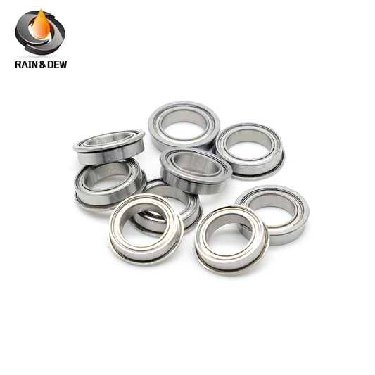 10PCS F6903ZZ Flange Bearing 17x30x7 mm Double Shielded Deep Groove Flanged F6903ZZ Ball Bearings