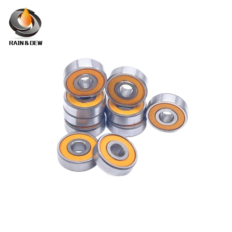 10PCS 6900RS Bearing 10x22x6 mm ABEC-7 Metric Thin Section  Ball Bearings 6900 RS 2RS 6900-2RS Orange Sealed