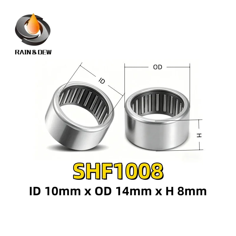 2Pcs SHF1012 10X14X12mm Stainless Steel One Way Clutch Needle Roller Bearings for Fishing Reels SHF1008 10x14x8mm SHF1416