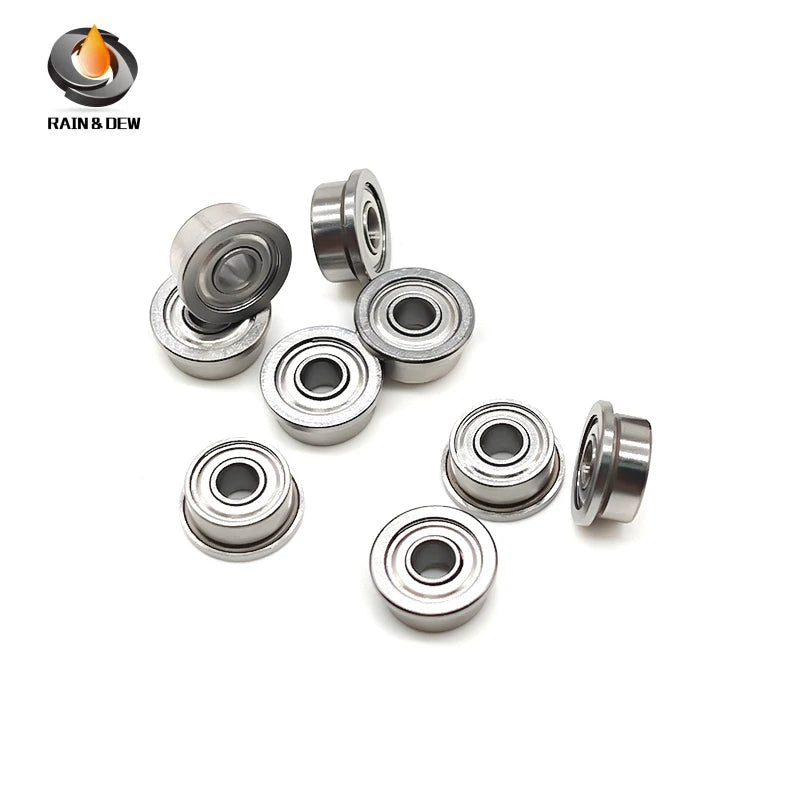 10PCS F693ZZ 3x8x4 mm Bearing ABEC-7 Flange Bearing Deep Groove Ball Mini Ball Bearing