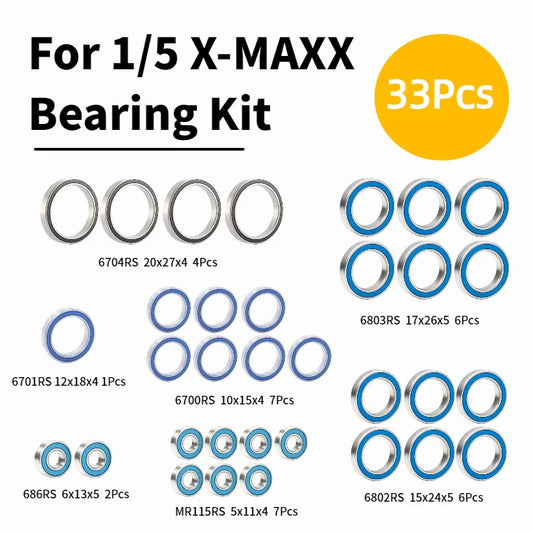 Premium High Speed Deep Groove Ball Bearings For Traxxas X-Maxx 1/5 RC Crawler Monster Truck Replacement Accessories