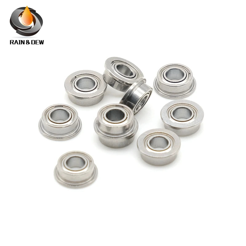 10Pcs 3X6X2.5 mm MF63ZZ  Flange Bearing ABEC-9