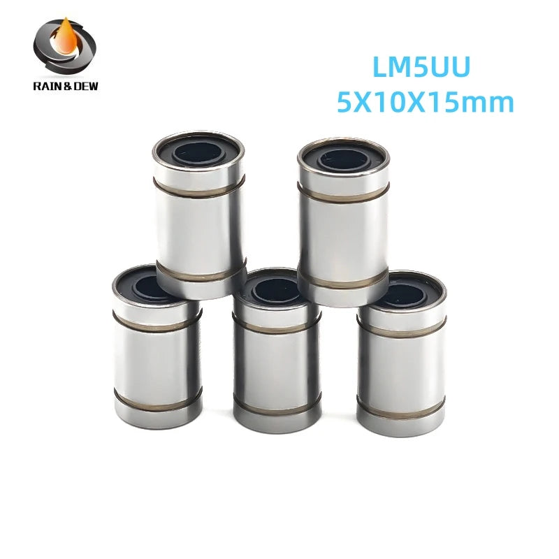1/2P Linear Bearing LM5UU LM8UU LM10UU LM12UU LM20UU 6mm 8mm 10mm 12mm 16mm 20mm For 3D Printer CNC DIY Slide Guide Precision