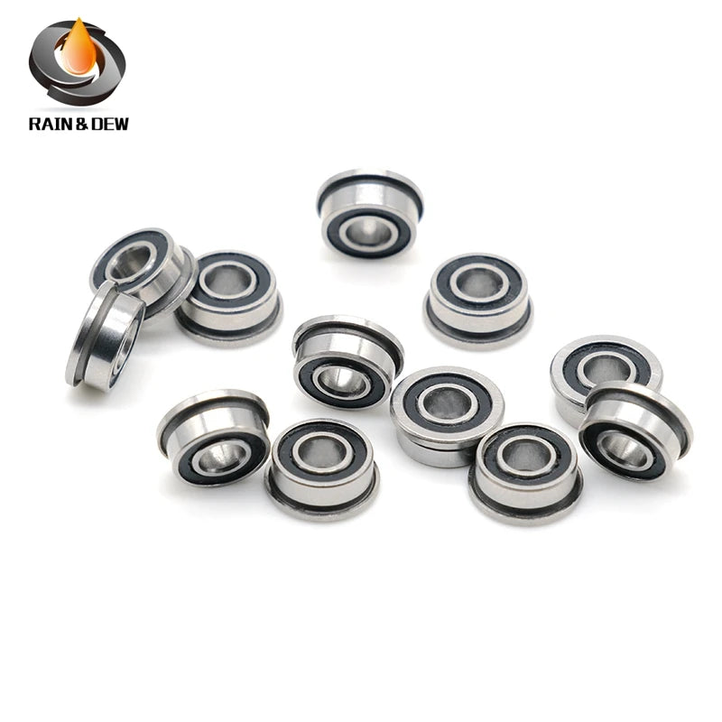 10Pcs MF105 RS Bearing 5*10*4 mm ABEC-7 Voron 3D Flanged Bearing MF105-2RS Ball Bearings MF105RS 3D Print Bearings