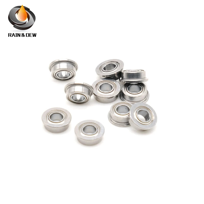 10Pcs 3X6X2.5 mm MF63ZZ  Flange Bearing ABEC-9