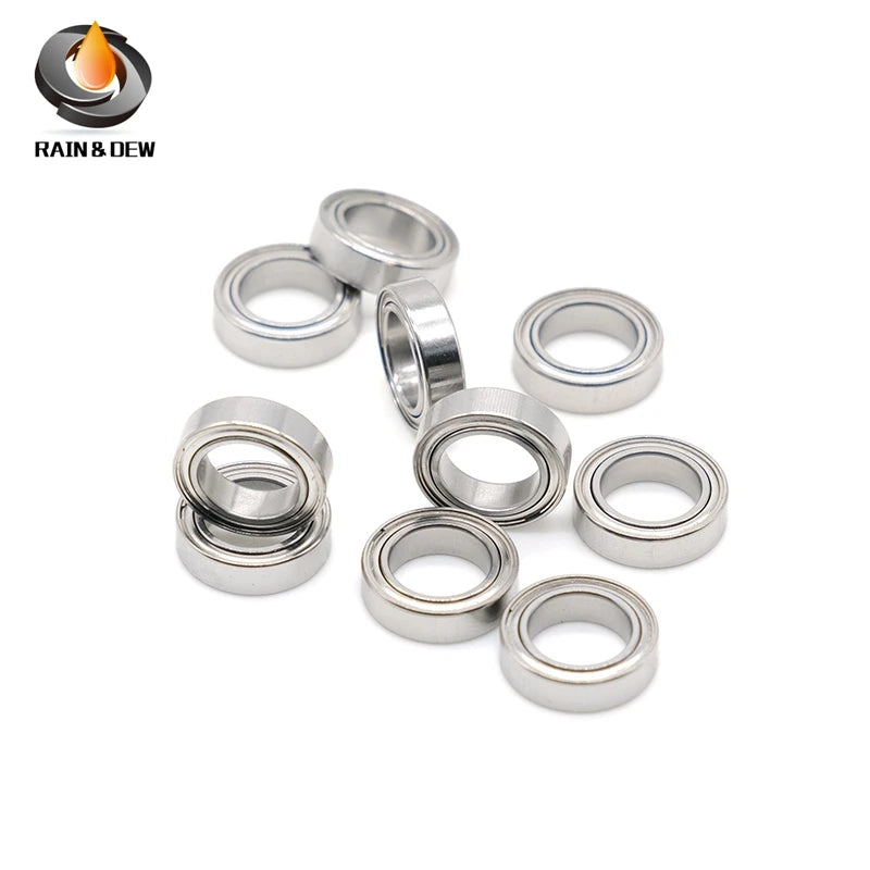 10Pcs MR128ZZ Ball Bearing 8x12x3.5 mm  ABEC-7 Miniature Metric Chrome Steel L-1280ZZ W678ZZA