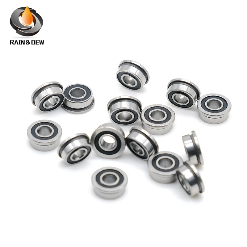 10Pcs MF105 RS Bearing 5*10*4 mm ABEC-7 Voron 3D Flanged Bearing MF105-2RS Ball Bearings MF105RS 3D Print Bearings