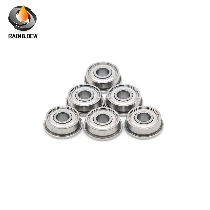 10Pcs FR144ZZ Flange Bearing 3.175x6.35x2.779 mm ABEC-7 Inch Flanged FR144 Z ZZ Ball Bearings