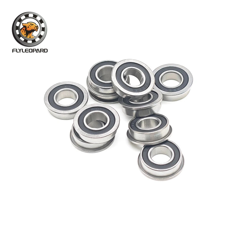 10Pcs High Precision Flange Bearings for FPV Drone Motor & 3D Printer, Sealed Deep Groove Ball Bearing F623RS F695RS MF128RS