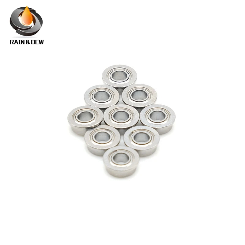 10Pcs 3X6X2.5 mm MF63ZZ  Flange Bearing ABEC-9