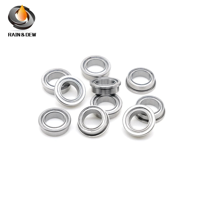 10Pcs  FR168ZZ  6.35x9.525x3.175mm,  FR144ZZ  3.175X6.35X2.779mm,   FR156ZZ 4.762X7.938X3.175mm Flange Ball Bearing ABEC-9