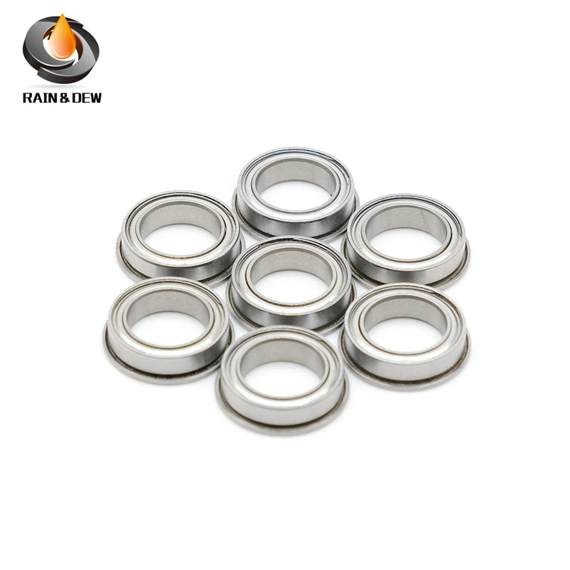 10PCS F6903ZZ Flange Bearing 17x30x7 mm Double Shielded Deep Groove Flanged F6903ZZ Ball Bearings